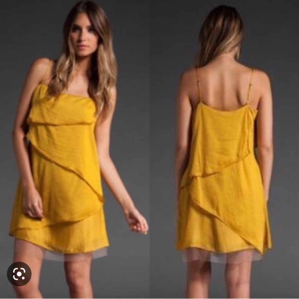 BCBGMAXAZARIA Runway Andie Cascading Silk Dress